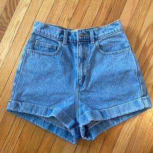 American apparel jean shorts